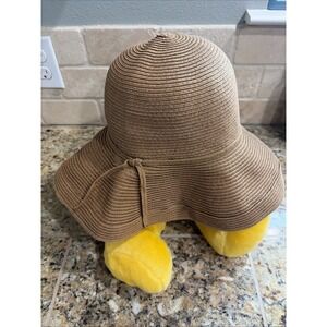 Sun N Sand Brown Tan Packable Travel Bucket Sun Hat Outerwear Accessory One Size